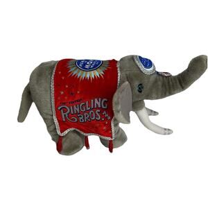 Ringling Bros 18" Elephant Plush Stuffed Animal Realistic Greatest Show 136th
